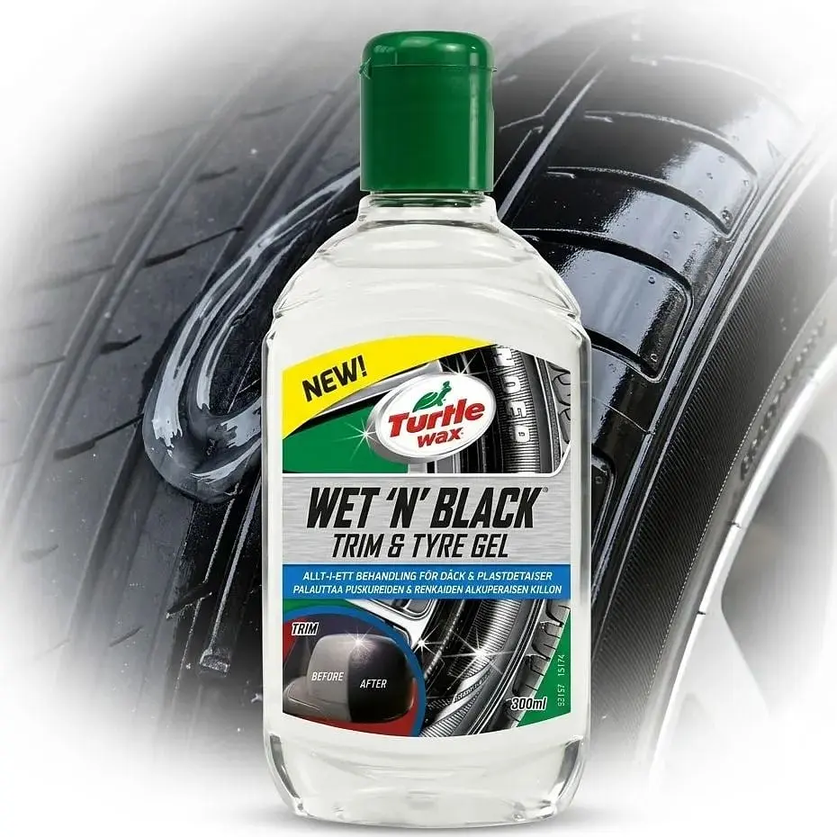 Гель для полірування та догляду за шинами Turtle Wax чорний лоск для шин 300 мл (53165)