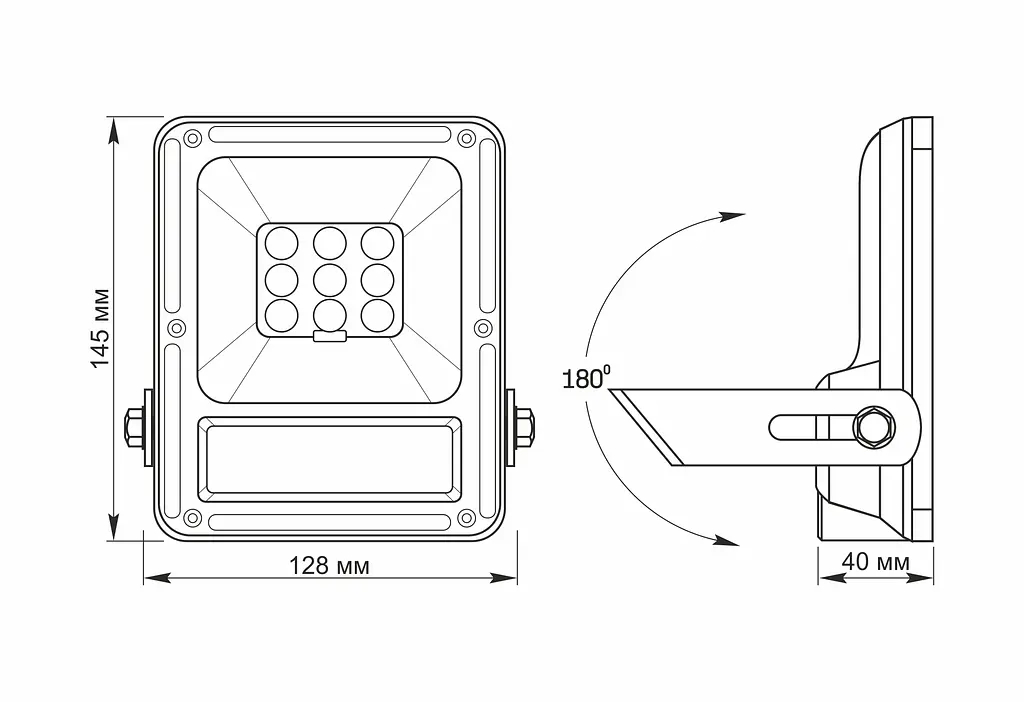LED прожектор автономний Videx 600Lm 5000K Сенсорний (VLE-FSO-205-S) (27460-000) - фото 5