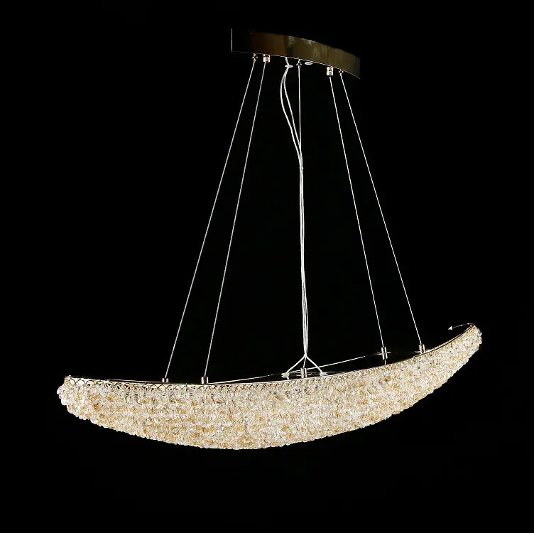 Підвісна кришталева світлодіодна люстра Splendid Ray L6341/1200*230/1 LED, золото, білий, 100 Вт, від 25-35 м² - фото 2