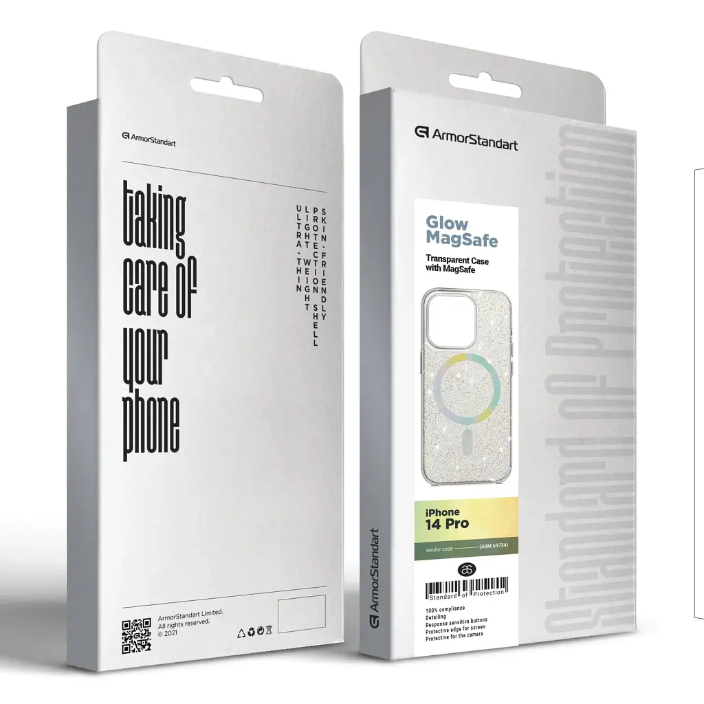 Чохол ArmorStandart Glow Magsafe для Apple iPhone 14 Pro Transparent - фото 6