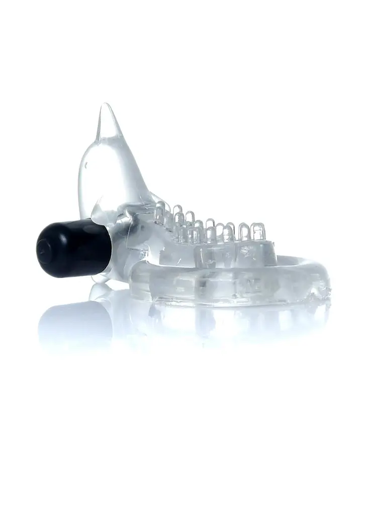Ерекційне кільце Dolphin Vibro Clear з вібрацією - фото 5