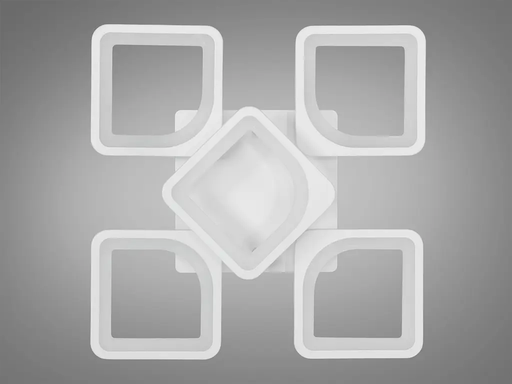 Люстра стельова LED Diasha S8060/4+1WH 72W, з ІЧ пультом, для спальні, вітальні, коридору, IP20 - фото 5