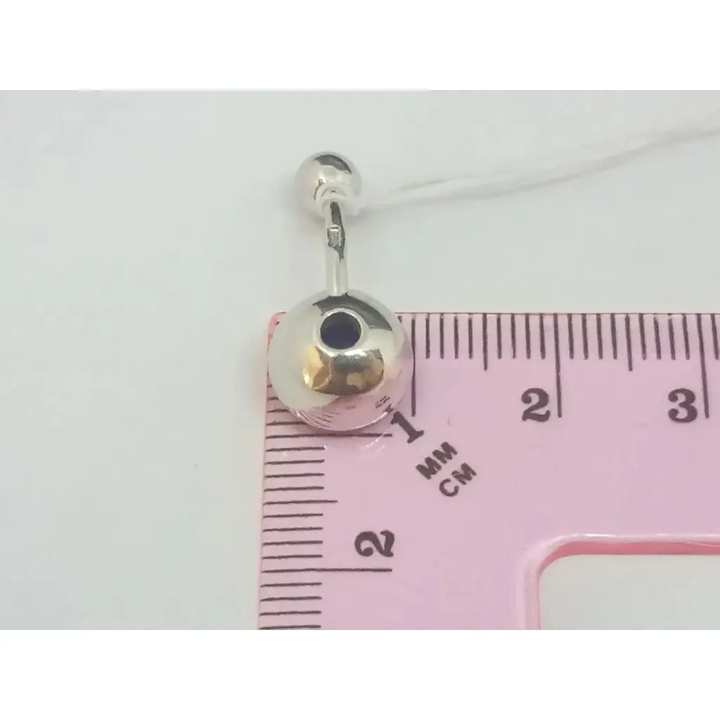 Серебряная серьга для пирсинга пупка Silvex 925 с фианитами. ПР2ФЛТ/020 - фото 3