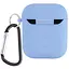 Силіконовий футляр з мікрофіброю для навушників Airpods 1/2 Блакитний / Lilac Blue - мініатюра 2