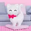 Брелок Metalmorphose White cat with silicone bowtie (8000020806897) - мініатюра 2