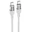 Дата кабель Hoco U129 Spirit Transparent Type-C to Type-C 60W (1.2m) Gray - мініатюра 1