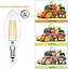 Світлодіодна лампочка Huoqilin E14, у формі свічки, з регулюванням яскравості, 4 Вт (замінює 40 Вт), прозора, тепле біле світло 27 - мініатюра 5