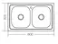 Мойка кухонная ZERIX Z8050D-08-180E satin (ZM0569) - миниатюра 2