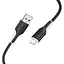 Дата кабель Borofone BX119 New USB to Lightning 2.4A (1m) Black - мініатюра 3