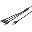 Дата кабель USB 2.0 AM to Lightning + Micro 5P + Type-C 1.0m charge only Digitus (AK-300160-010-S) - мініатюра 1