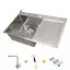 Комплект кухоннї мийки та змішувача з нержавіючої сталі NS-7848, Нержавіюча сталь - мініатюра 1
