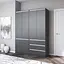 Шкаф для одежды Vays, со штангой и полками, комплект из 2 шкафов R10+R16 Антрацит-Белые планки - миниатюра 1