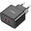Зарядное устройство Hoco N29 Triumph wall charger dual Type C 35W output EU plug Черный - мініатюра 1