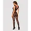 Сетчатый бодистокинг с вырезами и рисунком Obsessive Bodystocking G328 S/M/L, черный - миниатюра 4