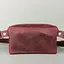 Шкіряна поясна сумка бордова вінтажна - мініатюра 5