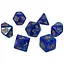 Набір кубиків Pearl 7 Dice Set - Blue (w-gold) , 7 шт. (g7dpearl11) - мініатюра 1