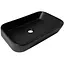 Раковина накладная Qtap Scorpio 550х390х120 мм, Matt Black, прямоугольная, без донного клапана QT14112243MBN - миниатюра 1