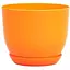 Горщик для квітів "Класік" 160 мм з підставкою помаранчевий - мініатюра 1