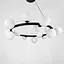 Люстра подвесная кольцевая Levistella на 15 белых плафонов Ст. SG 48/15 BK+WT | Line F - миниатюра 2