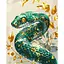 Картина за номерами "Смарагдова змія" BS54118 з фарбами металік 40х50 см - мініатюра 1