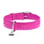 Нашийник для собак шкіряний Waudog Glamour з QR-паспортом подвійний зі стразами S Ш 15 мм Д 27-36 см рожевий - мініатюра 3