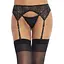 Пояс для чулок Leg Avenue Rhinestone garterbelt Black One Size - миниатюра 1