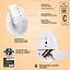 Беспроводная мышь Logitech Lift for Mac Vertical Ergonomic Bluetooth Off-White (910-006477) - миниатюра 6