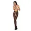 Эротические колготки-бодистокинг Passion S010 black с доступом геометрический рисунок S/M/L - миниатюра 3