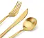 Набор столовых приборов золото из нержавеющей стали 18/10 на 4 предмета. - миниатюра 4