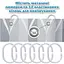 Тканинна шторка-фіранка для ванної Aquarius 180 х 180 см з кільцями - Сірий градієнт - 100% поліестер - мініатюра 4