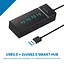 USB-хаб XON SmartHub Lite (USB3.0, 3хUSB2.0) Чорний (UHALP040043B 5023) - мініатюра 2