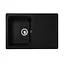 Гранітна мийка для кухні VALESO VERONA 7850 матова чорна - мініатюра 1