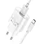 МЗП Hoco C109A Fighter QC3.0 18W (1USB-A) + кабель USB to Type-C White - мініатюра 2