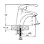 Змішувач для умивальника HAIBA LUXOR 001 (HB0234) - мініатюра 2
