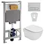 Комплект инсталляция 4 в 1 Volle Master 141515 + унитаз Roca Meridian Rimless A34H242000 укороченный с сидением Soft Close Slim, Белый - миниатюра 1