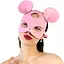 Шкіряна маска зайчика Art of Sex - Mouse Mask, колір Рожевий - мініатюра 1
