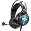 Проводные наушники Hoco W101  Streamer gaming headphones 2.4m, 3.5mm, USB, LED black - миниатюра 1