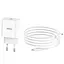 Мережевий зарядний пристрій Hoco C76A Plus Speed source PD20W charger set Type-C to Lightning ( EU ) Білий - мініатюра 3