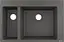 Кухонная мойка Hansgrohe S510-F635 770x510 на две чаши 180/450 Stonegrey 43315290, Серый - миниатюра 1