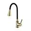 Смеситель для кухни Frap с гибким изливом аэратор 2 режима F4044-3 Золотой - миниатюра 1