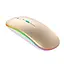 Мишка безшумна комп'ютерна, бездротова Macarone Bluetooth, USB, що перезаряджається, Золота  - мініатюра 1