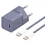 Зарядний пристрій Baseus GaN5 Mini Fast Charger Type-C 30W (With Cable Type-C to Type-C 100W 1m) purple (P10110902523-00) - мініатюра 1