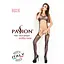 Бодістокінг Passion BS016 комбінезон імітація топа та панчохи S/M/L black - мініатюра 5