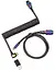 Кабель Keychron USB-A/USB-C USB-C заряджання/синхронізації Keychron, 1.08м, Type-C, Premium Coiled Aviator, чорний (CAB7_KEYCHRON) - мініатюра 1