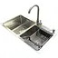 Комплект мийка + змішувач Romzha Arta U-730SDN (A) - мініатюра 1