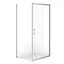 Душевая кабина Cersanit Brasco 100x80 см прямоугольная раздвижная прозрачное стекло без поддона хром S168-013, прозрачный, хром - миниатюра 1