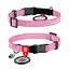 Нашийник для котів з відновленої бавовни Waudog Re-cotton з QR-паспортом світловідбиваючий пластиковий фастекс XS Ш 10 мм Дов - мініатюра 1