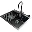 Комплект мийка + змішувач Romzha Arta U-550S Max BL (C) - мініатюра 1