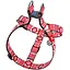 Шлея для собак Waudog Nylon з QR паспортом, малюнок "Етно червоний", пластиковий фастекс, XL - мініатюра 2