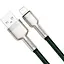 Кабель Baseus Cafule Metal Lightning 2.4A (2m) green (CALJK-B06) - мініатюра 4